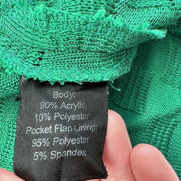 Misook Womens Knit Open Front Blazer Size M Kelly Green Career Business Classic - Picture 9 of 13